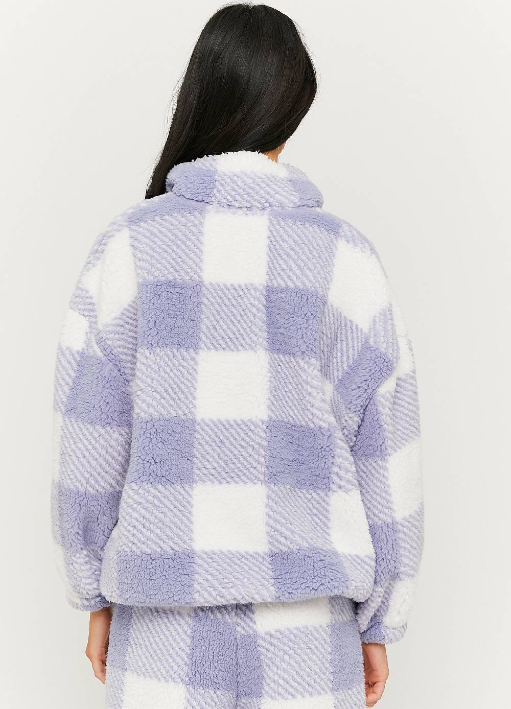 Ovs Felpa Half-zip In Sherpa Check