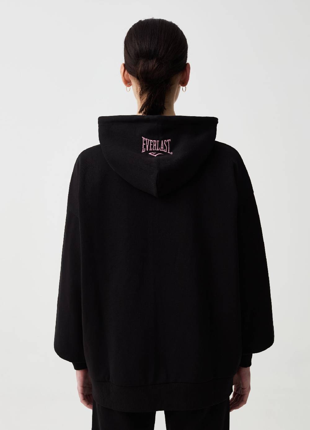 Ovs Felpa Over Con Cappuccio E Ricamo Logo