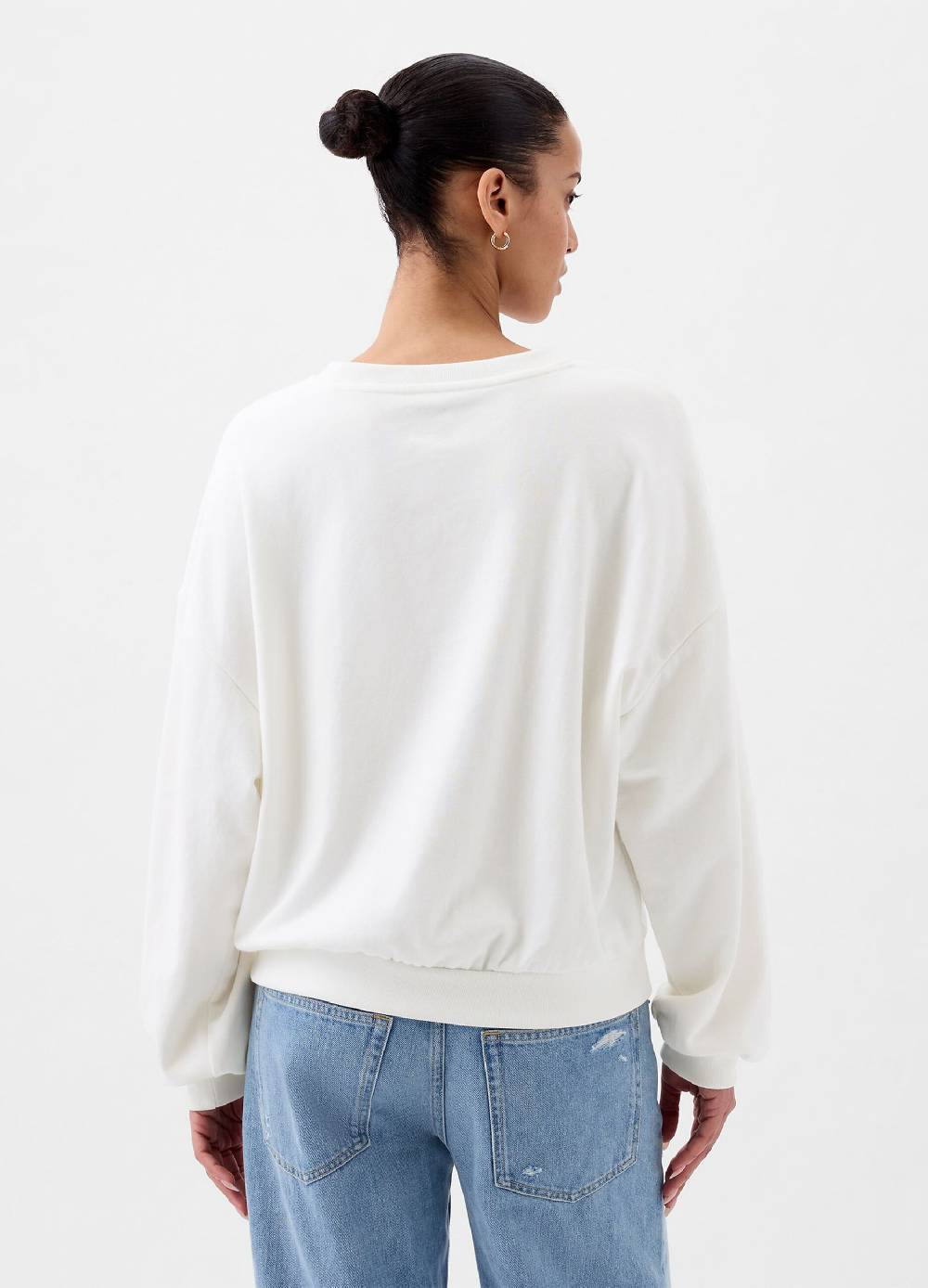 Ovs Felpa Over Ricamo Logo Con Fiori Di Ciliegio