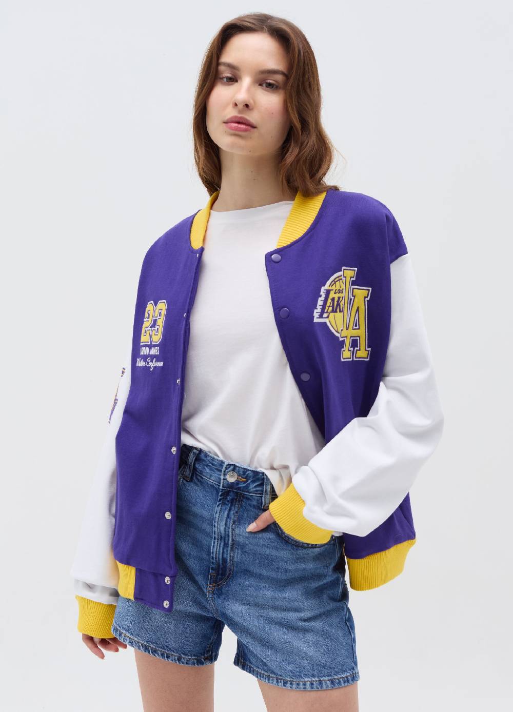 Ovs Felpa Varsity Bicolore NBA Los Angeles Lakers