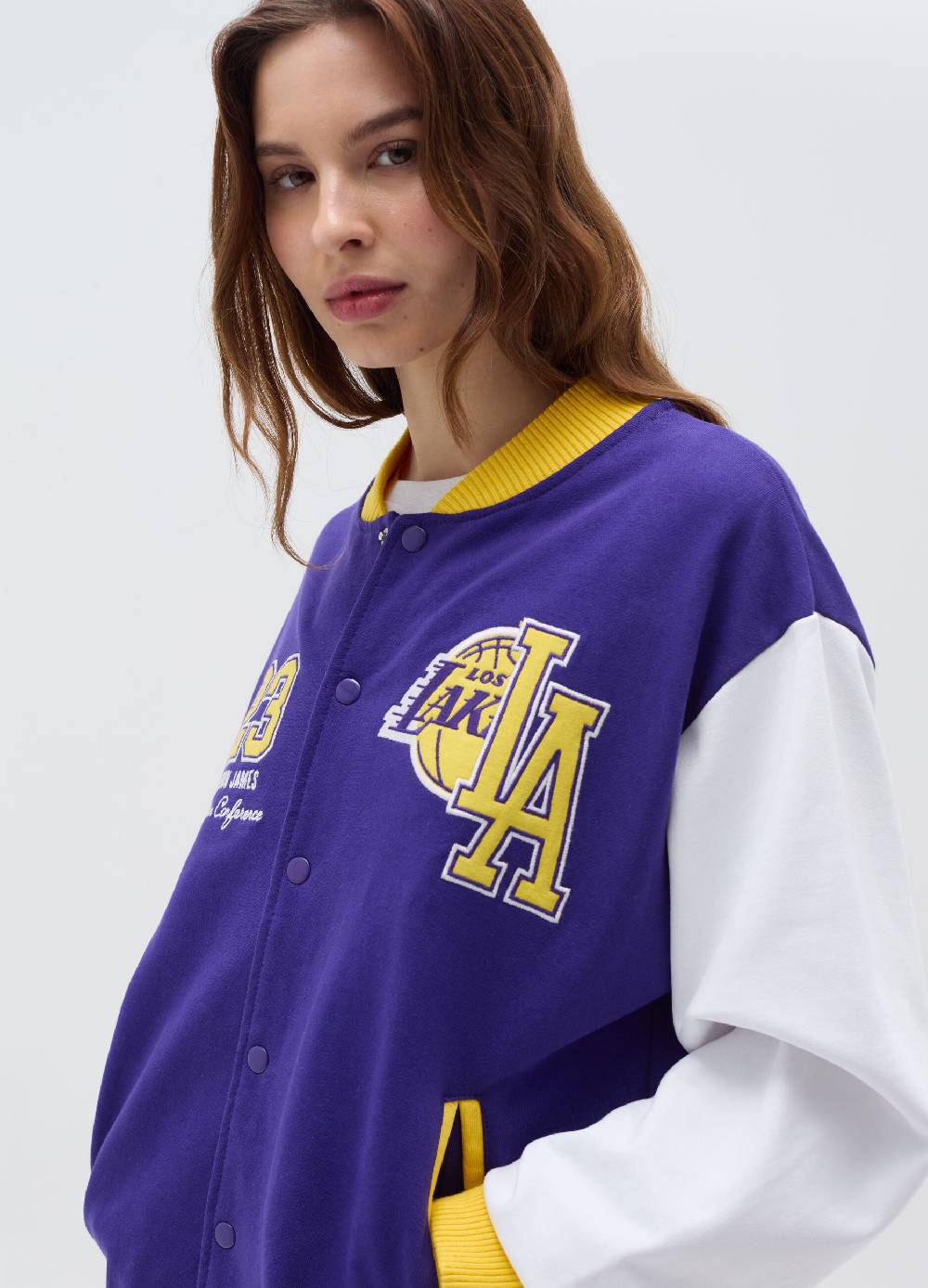 Ovs Felpa varsity bicolore NBA Los Angeles Lakers