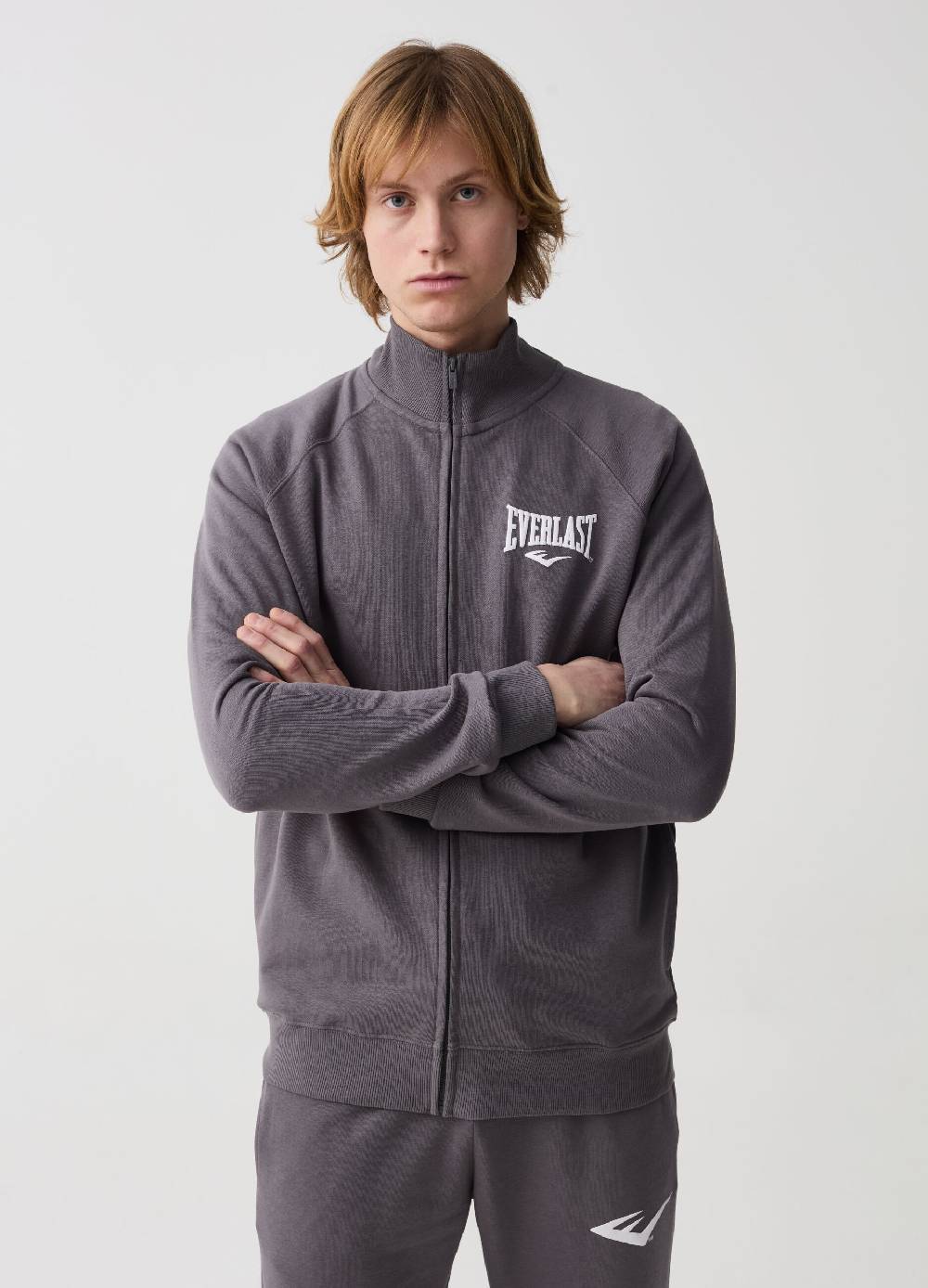 Ovs Full-zip a collo alto con ricamo logo