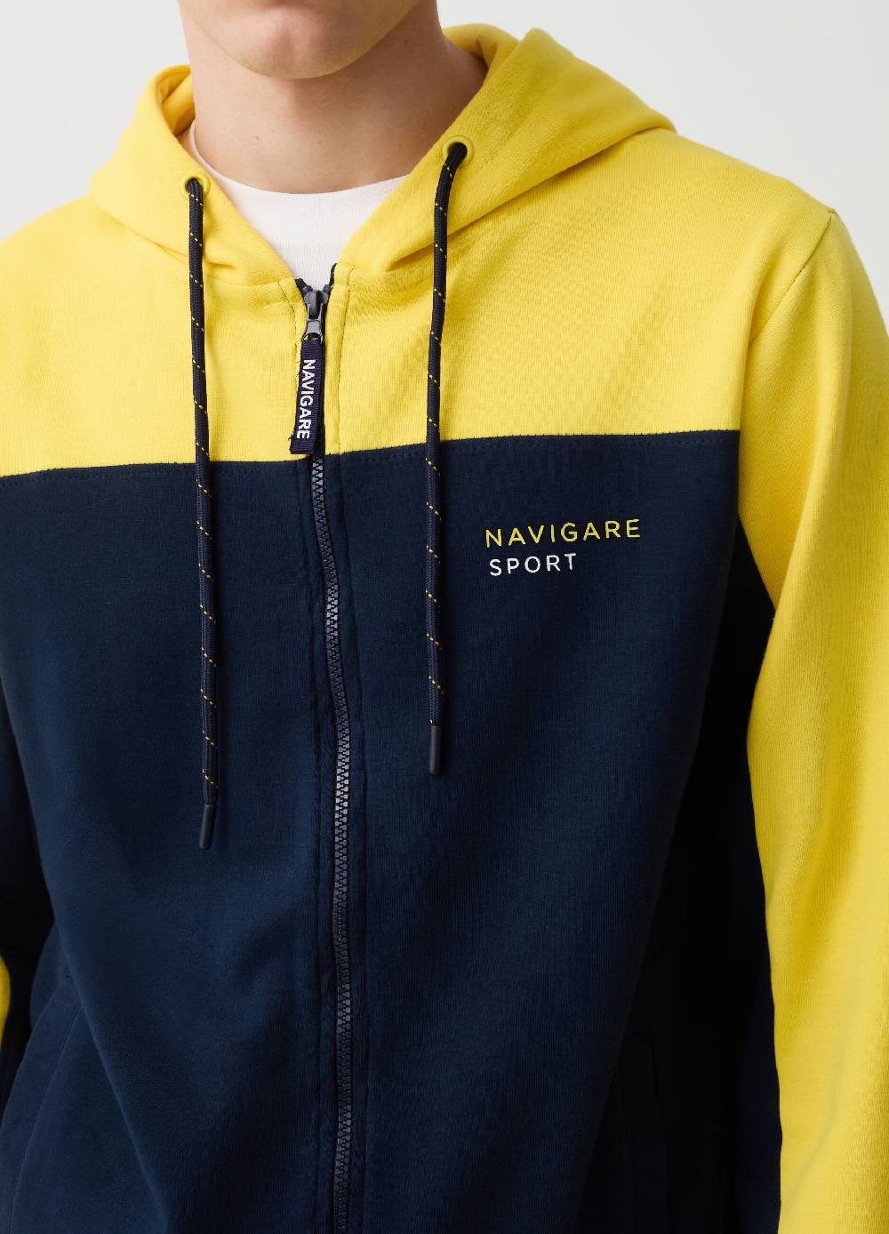 Ovs Full-zip Bicolore Con Cappuccio Navigare Sport