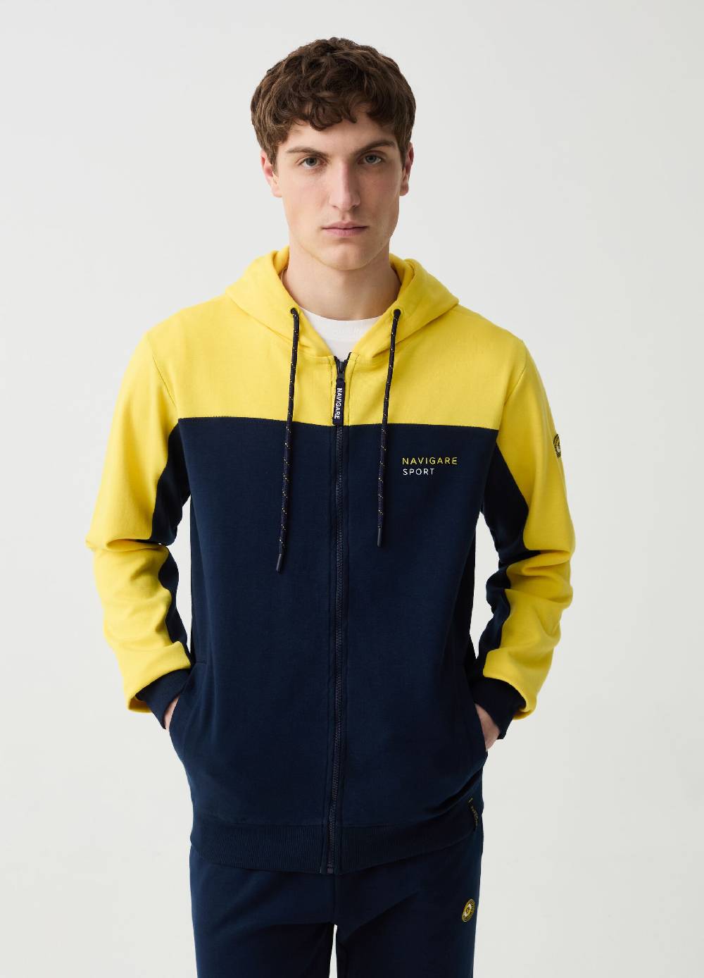 Ovs Full-zip bicolore con cappuccio Navigare Sport