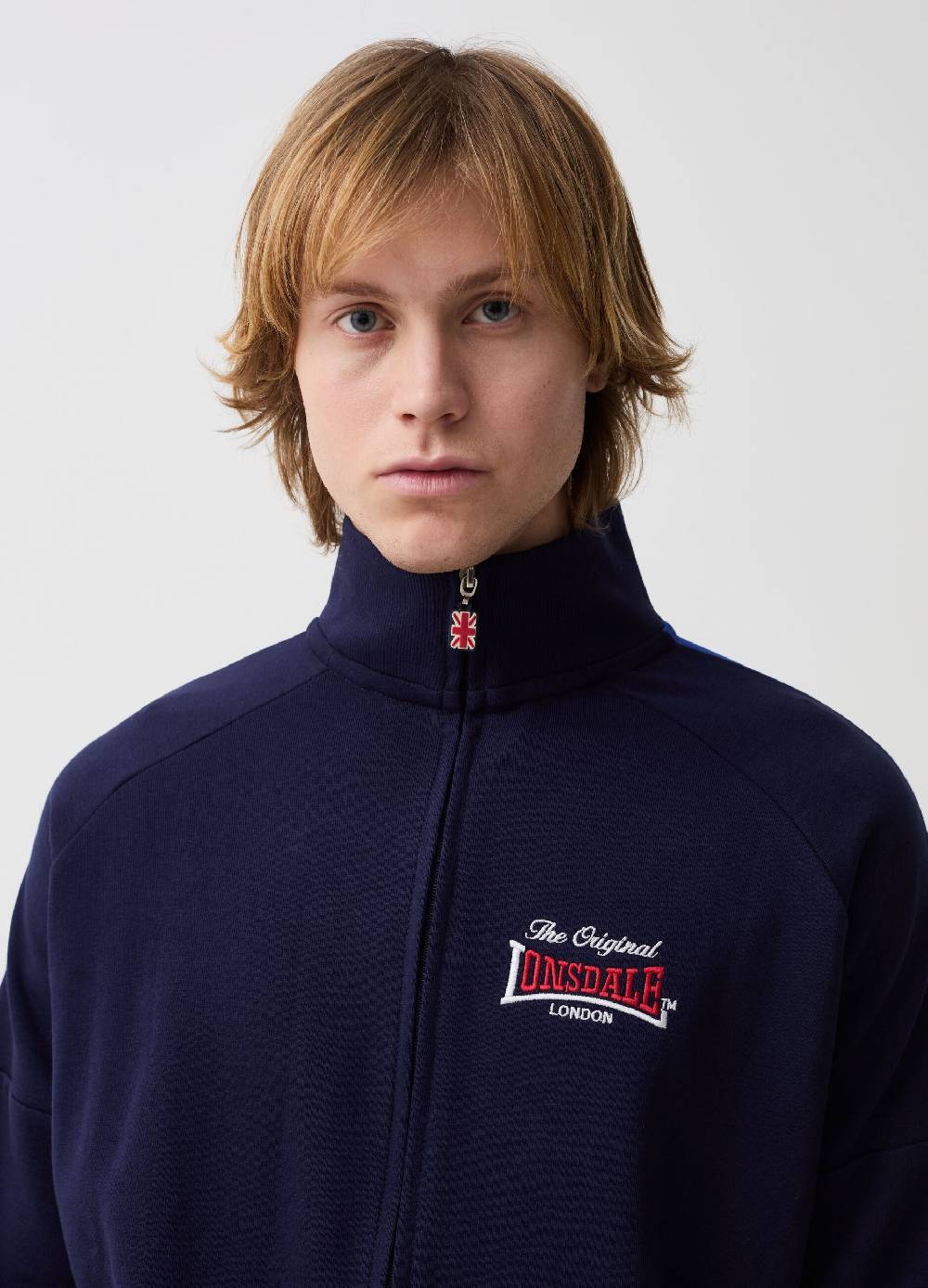 Ovs Full-zip In Felpa Con Ricamo Logo