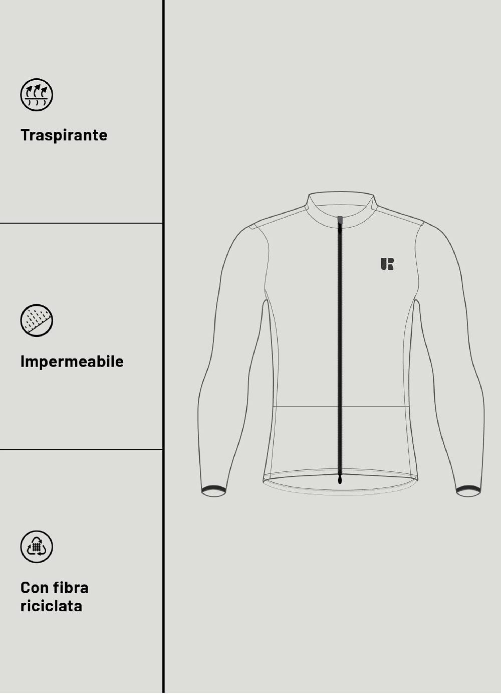 Ovs Giacca A Vento Ciclista Full-zip Urban Riders