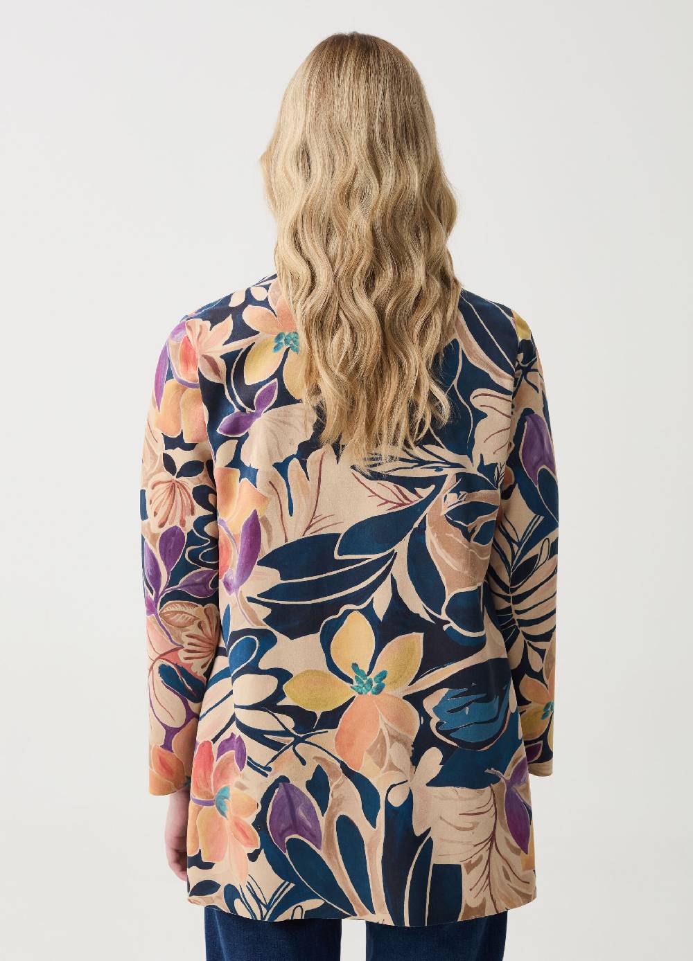 Ovs Giacca Aperta Scamosciata Floreale