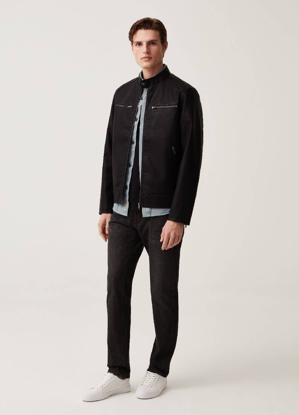 Ovs Giacca Biker A Collo Alto Grand & Hills