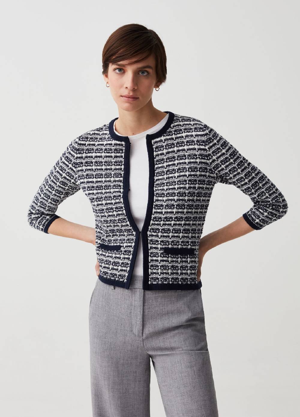 Ovs Giacca Cardigan Jacquard Con Lurex