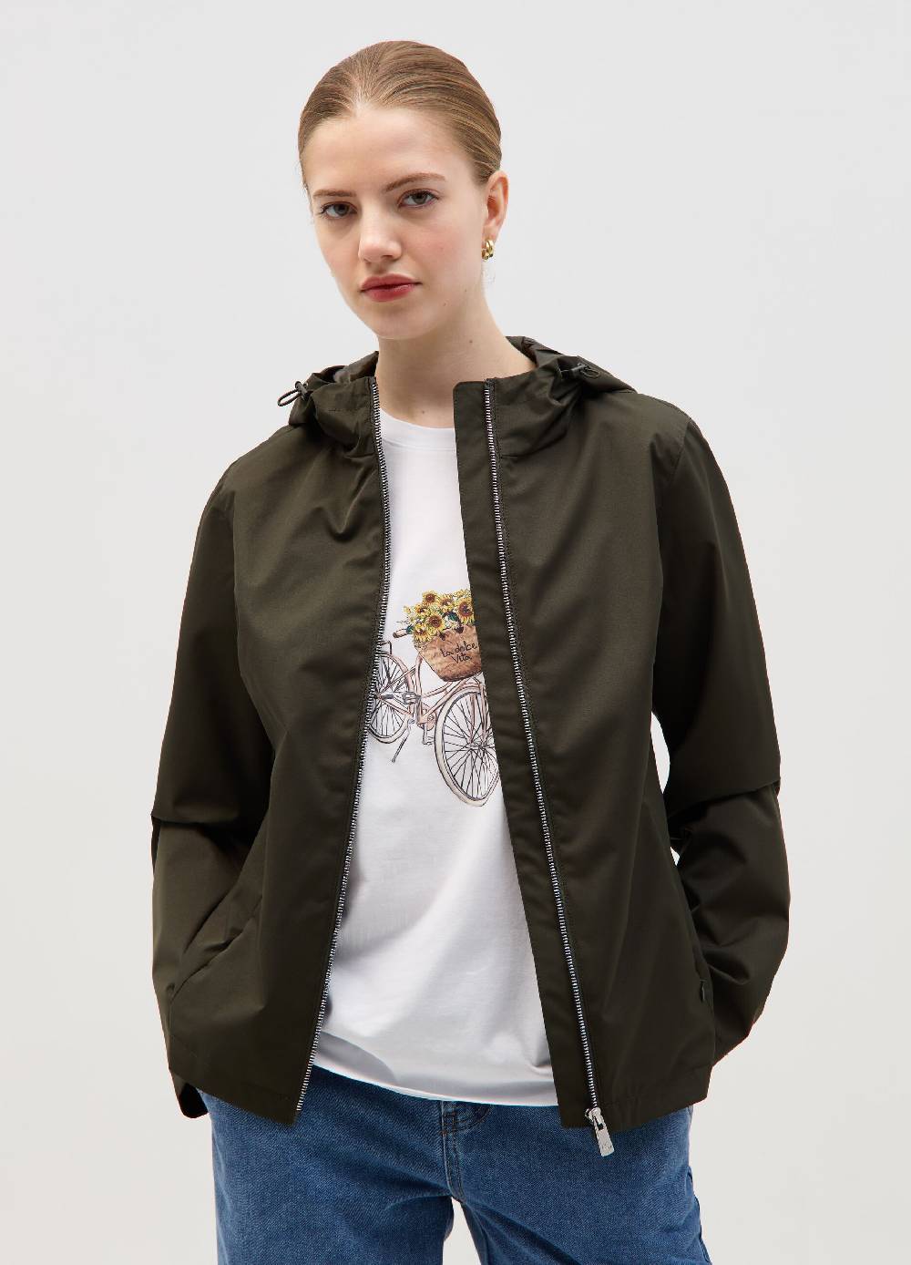 Ovs Giacca corta con cappuccio e zip