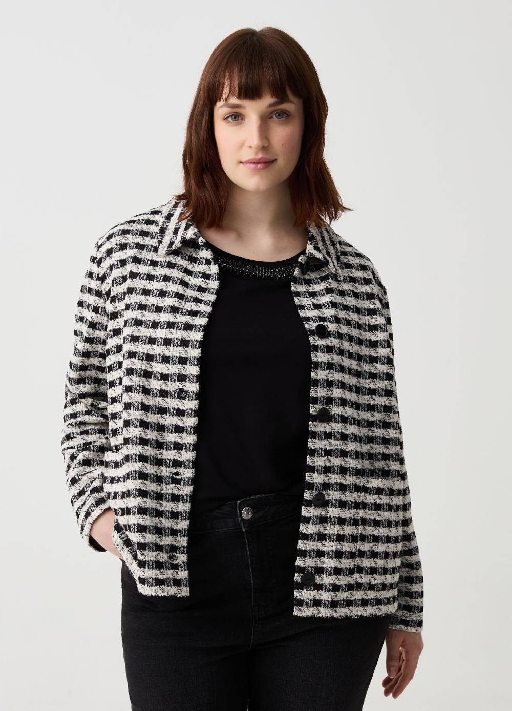 Ovs Giacca corta effetto tweed Curvy