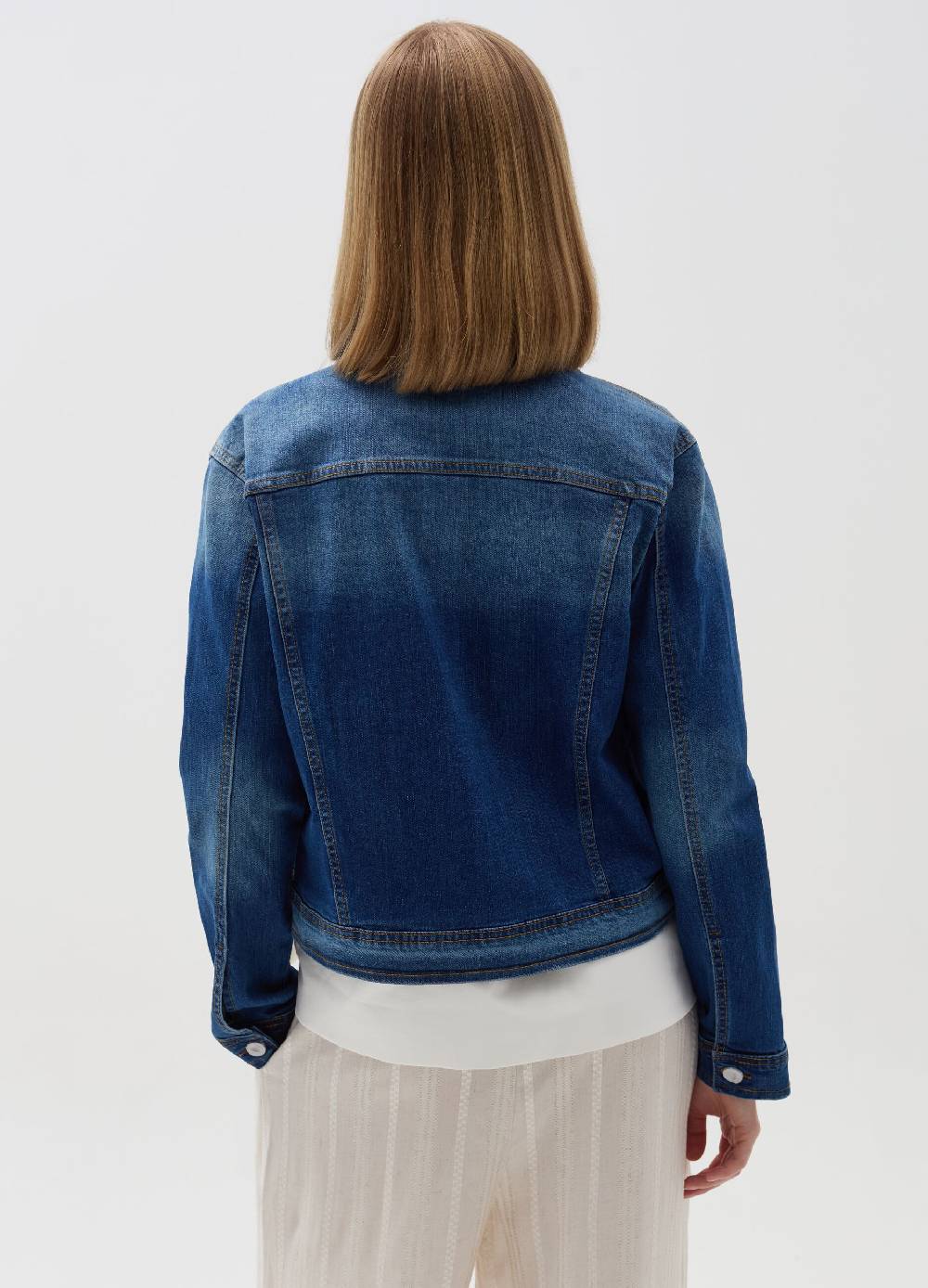 Ovs Giacca Corta In Denim Con Abrasioni