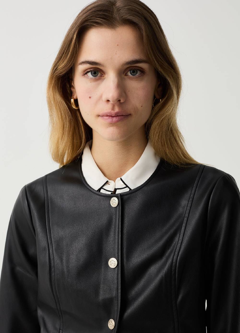 Ovs Giacca Effetto Lucido Con Bottoni Lavorati