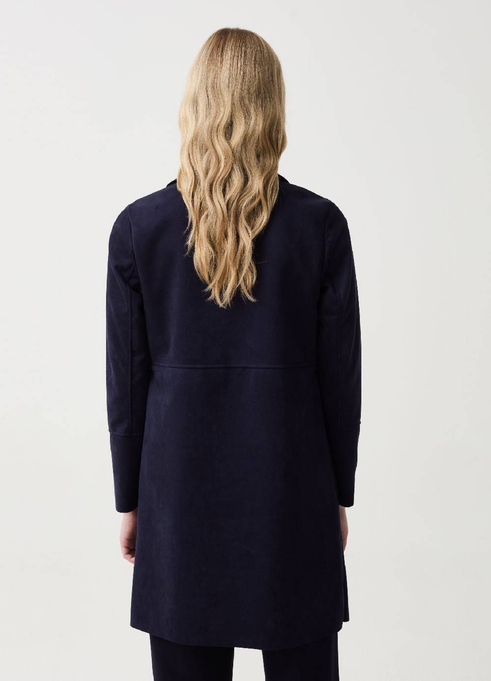 Ovs Giacca Lunga Scamosciata Con Bottone