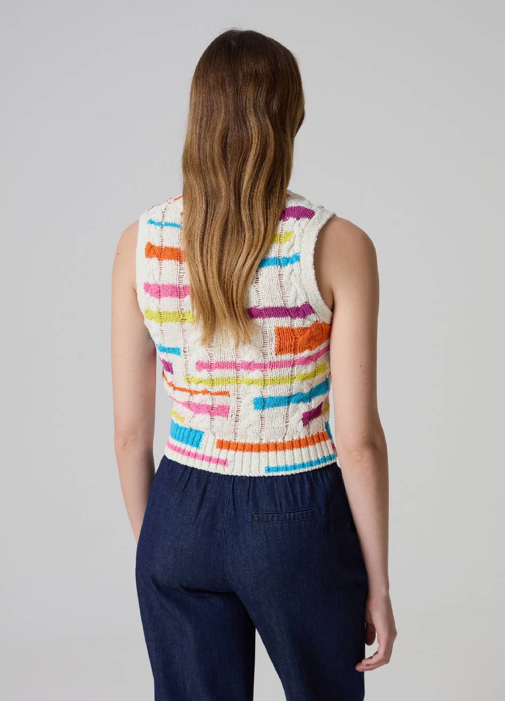 Ovs Gilet Chiuso A Coste Con Fantasia Multicolor