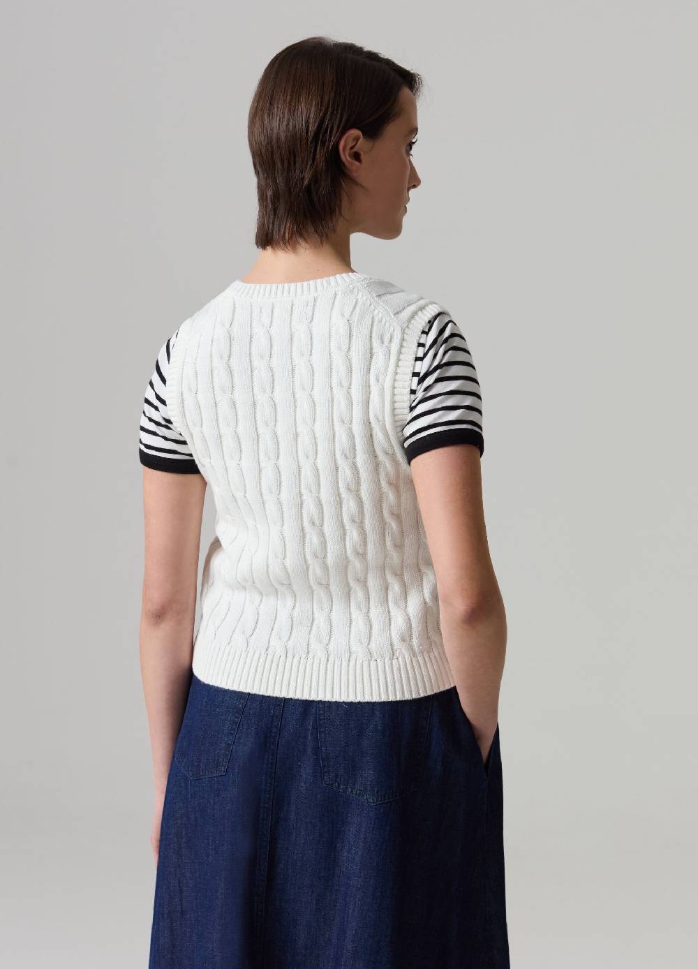 Ovs Gilet Chiuso A Coste Con Lavorazione A Trecce