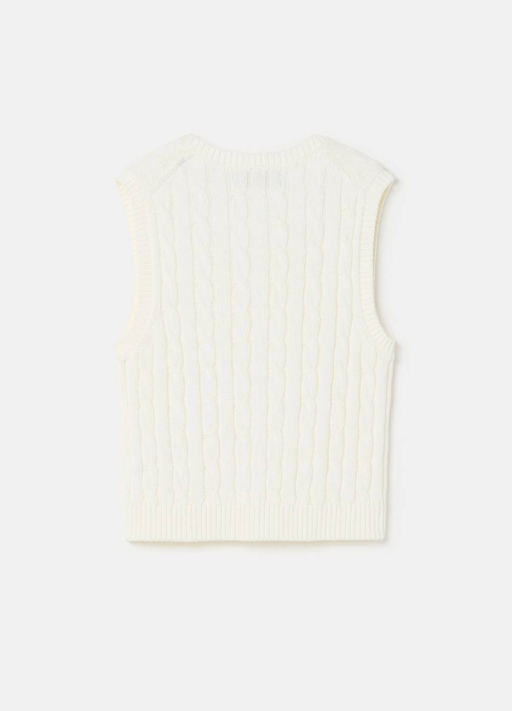 Ovs Gilet Chiuso A Coste Con Lavorazione A Trecce