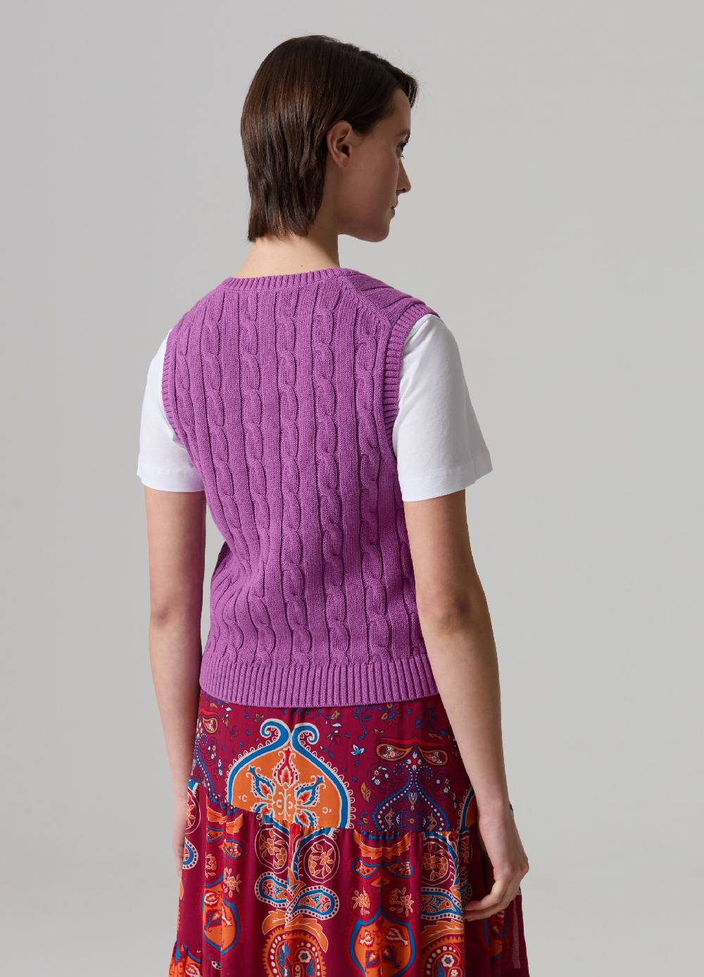 Ovs Gilet Chiuso A Coste Con Lavorazione A Trecce