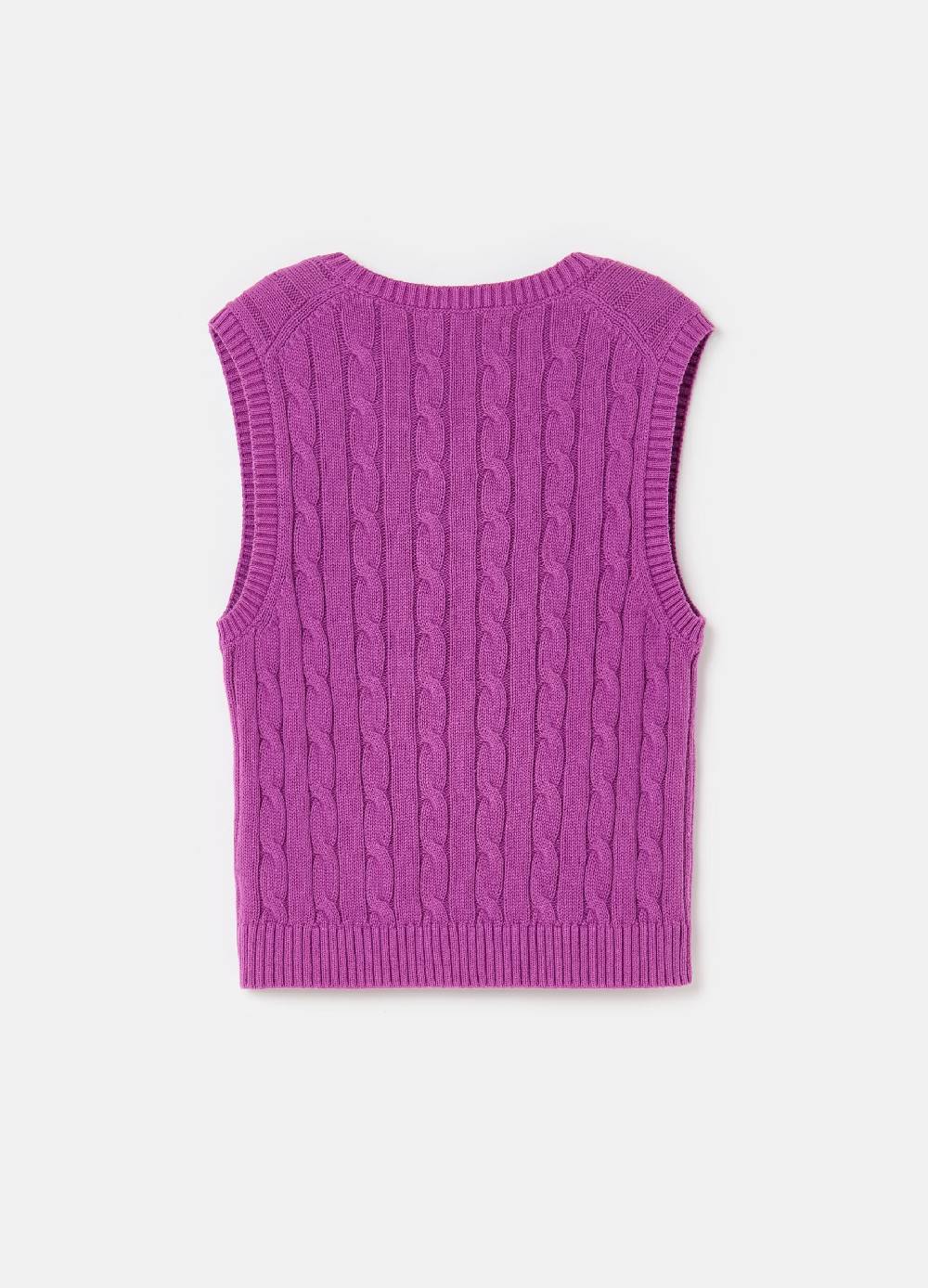 Ovs Gilet Chiuso A Coste Con Lavorazione A Trecce