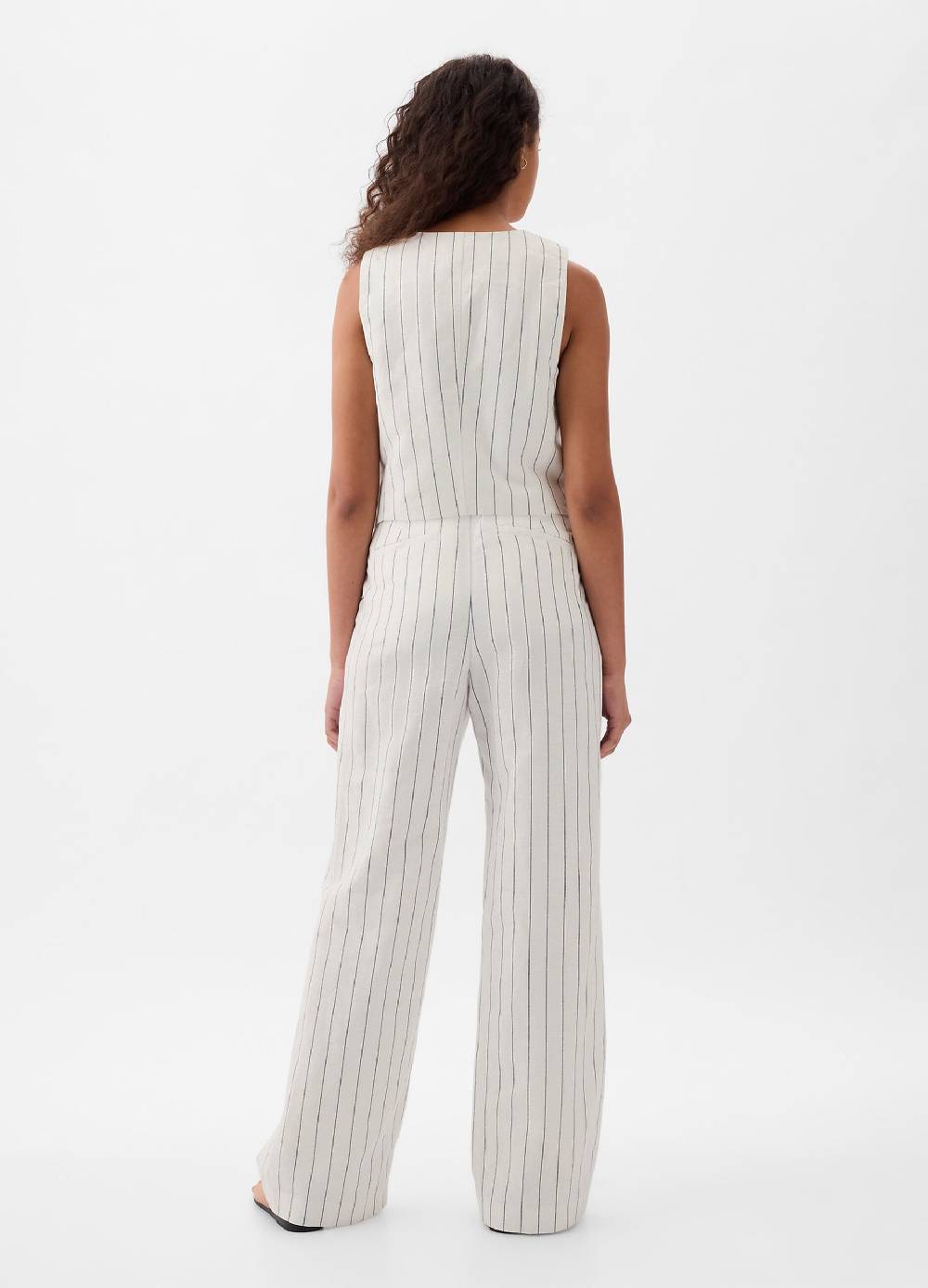 Ovs Gilet In Lino E Viscosa Scollo A V