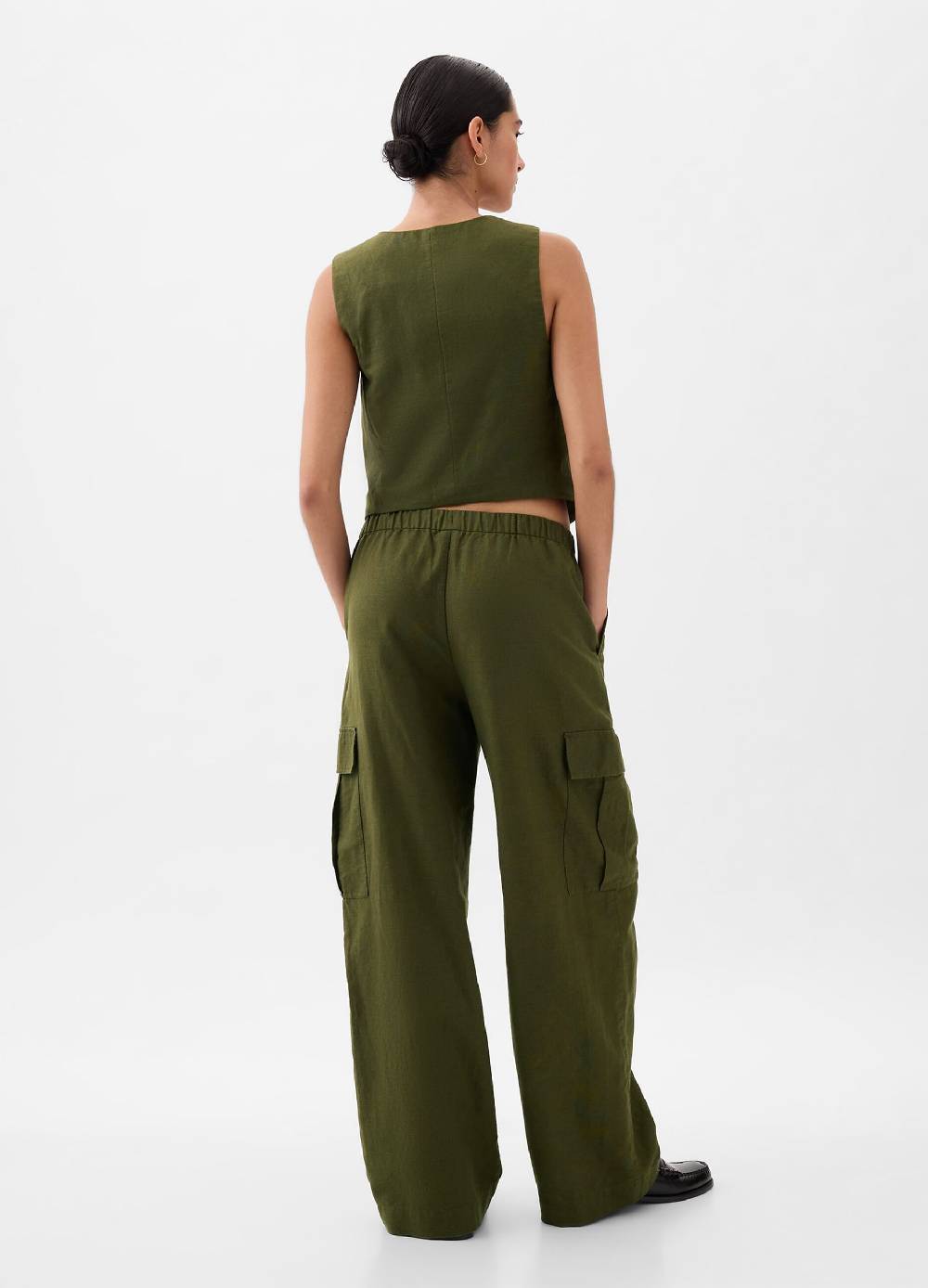 Ovs Gilet In Lino E Viscosa Scollo A V