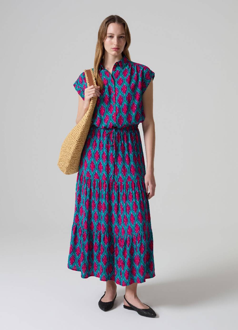 Ovs Gonna lunga a balze in viscosa