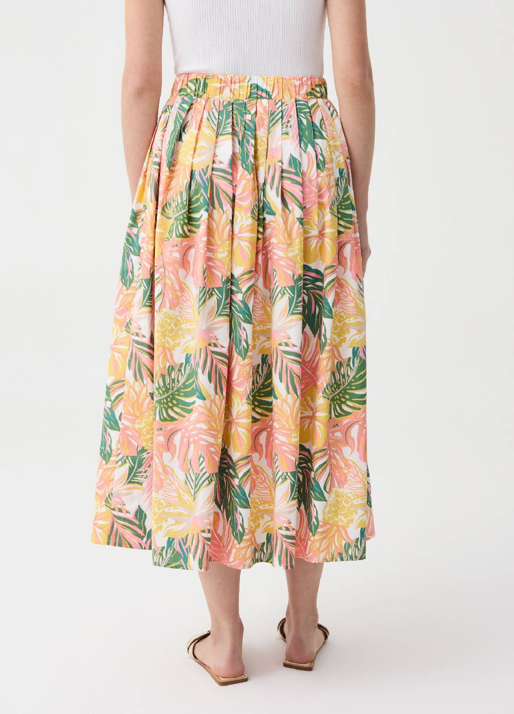 Ovs Gonna Lunga A Ruota Plisse Stampata