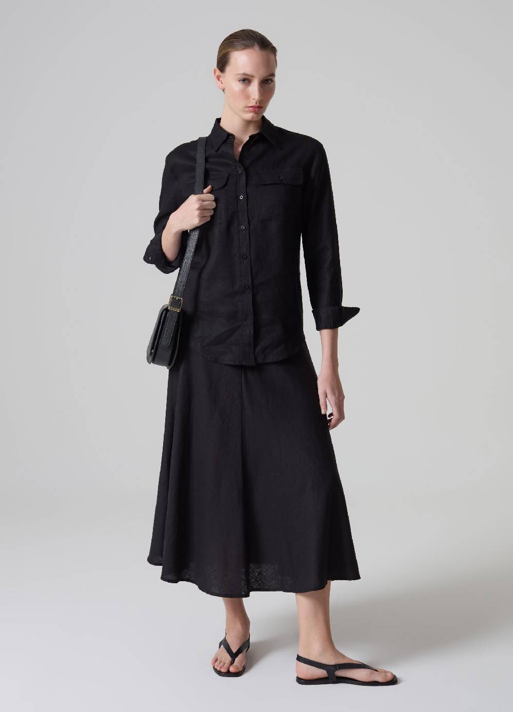 Ovs Gonna lunga in lino e viscosa PIOMBO