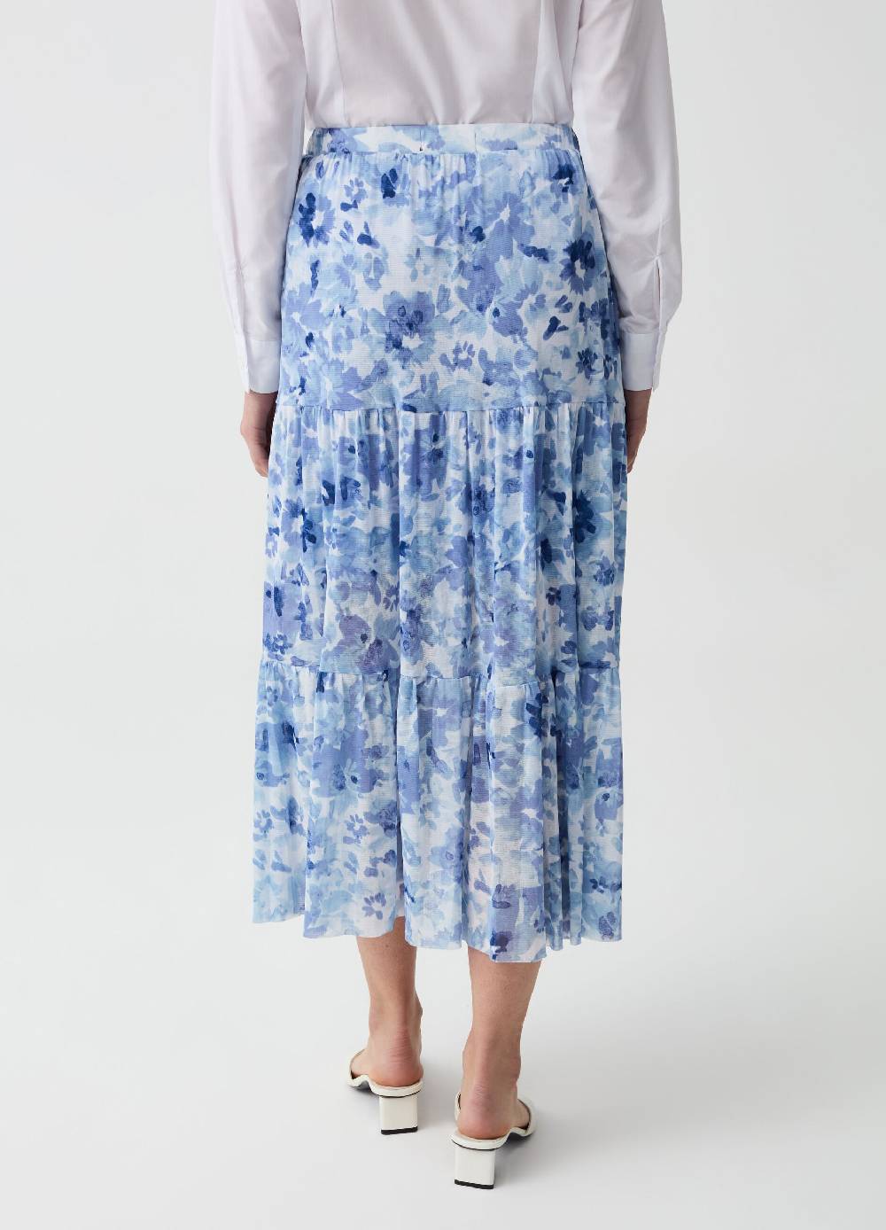 Ovs Gonna Lunga In Mesh Floreale