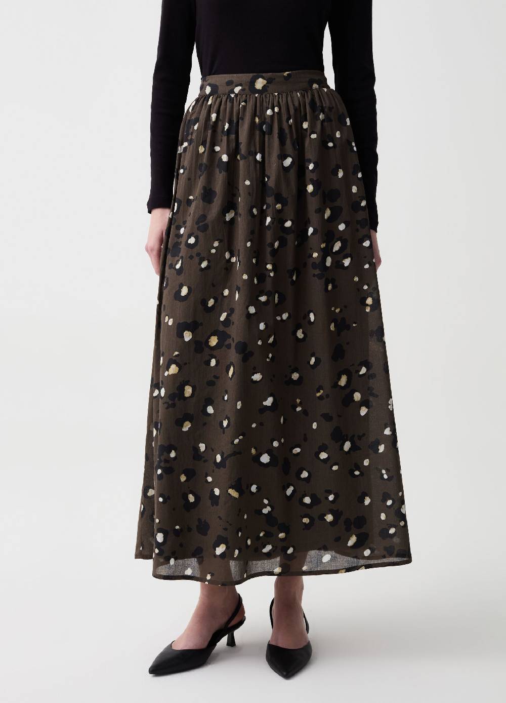 Ovs Gonna Lunga Stampata In Voile