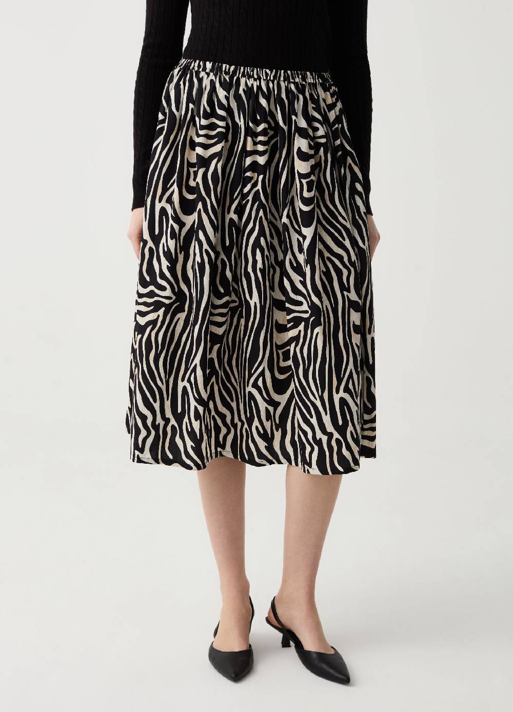 Ovs Gonna Midi A Ruota In Crêpe