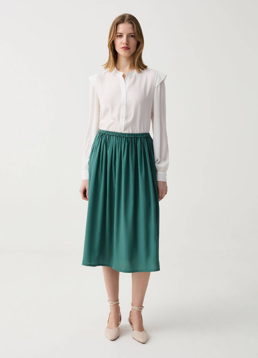 Ovs Gonna midi a ruota in crêpe