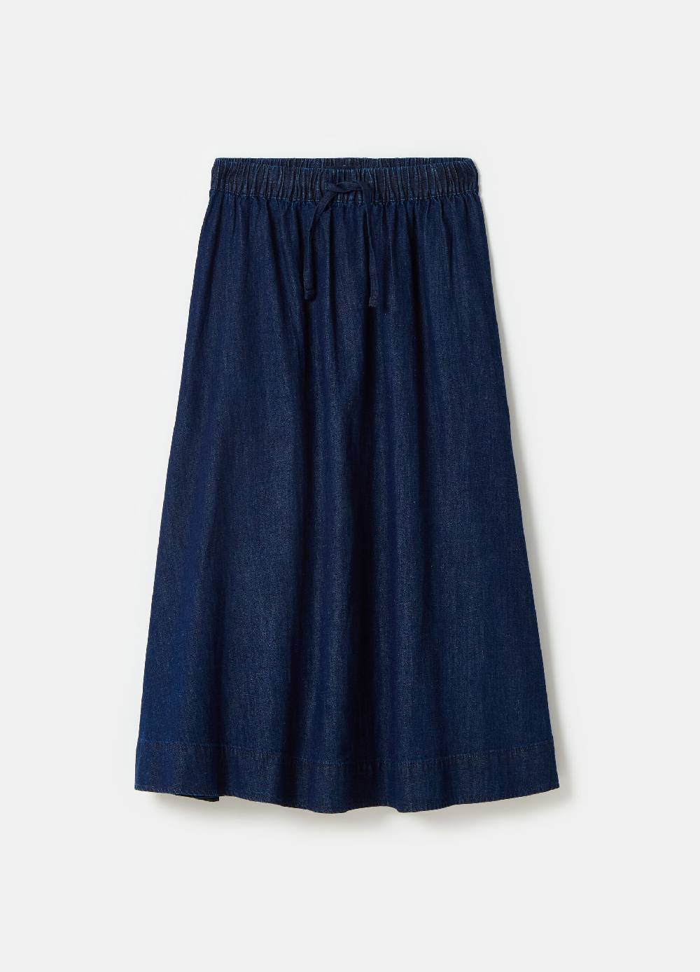 Ovs Gonna Midi A Ruota In Denim Fluido