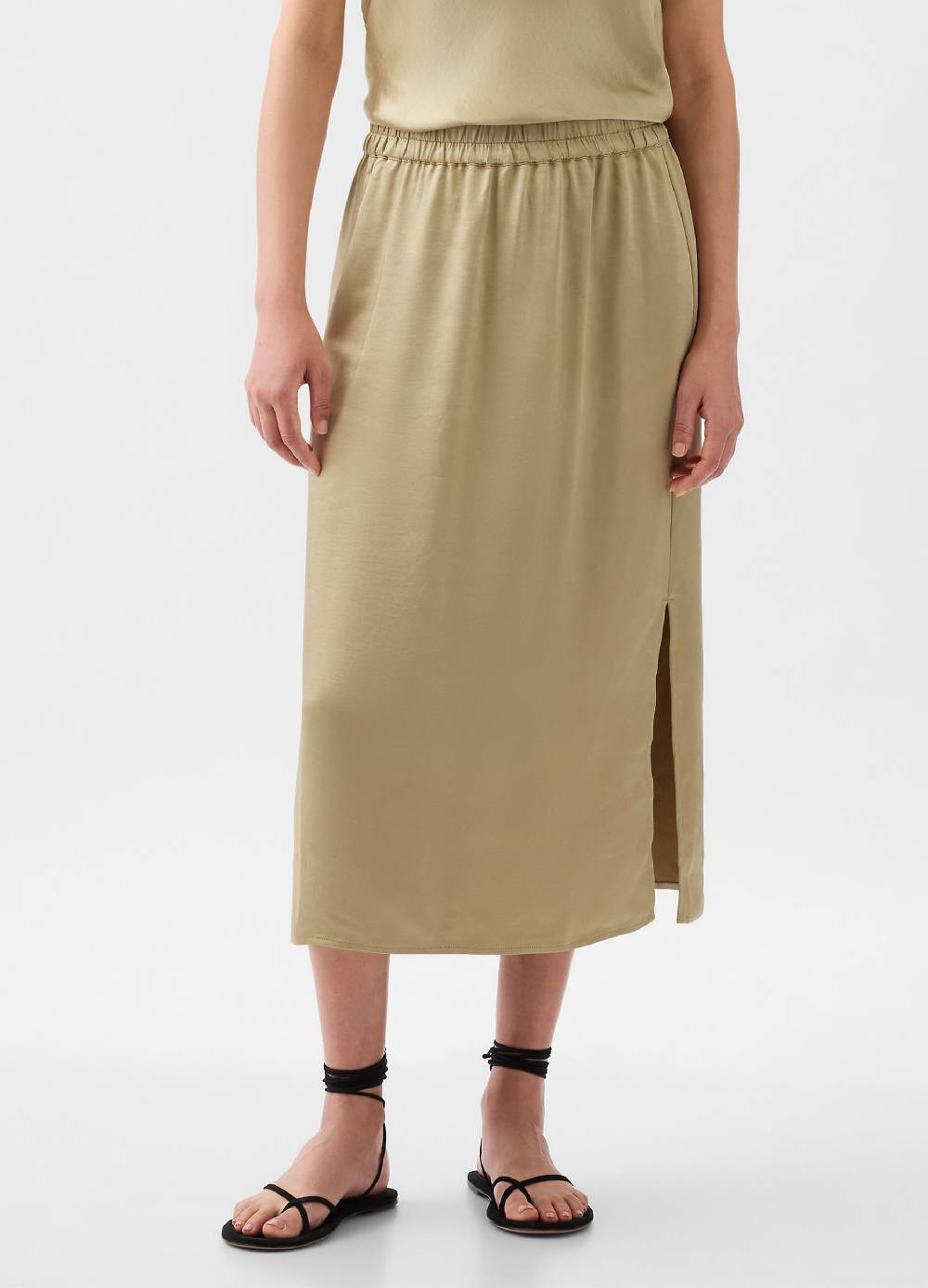 Ovs Gonna Midi Pull-on In Satin