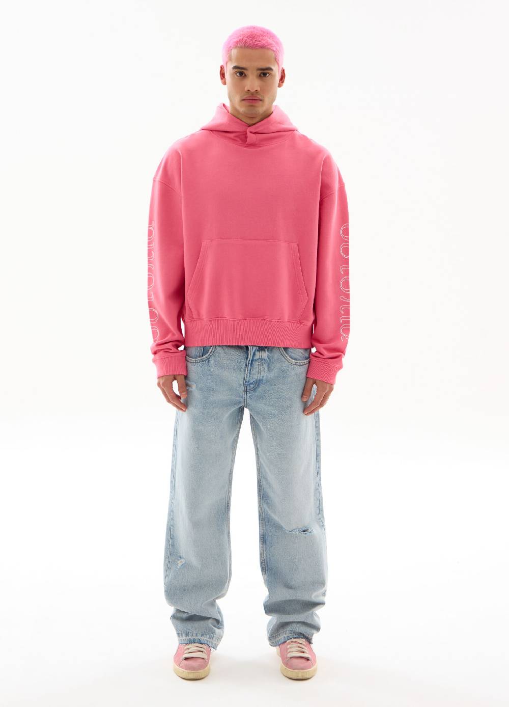 Ovs Graphic Light Hoodie Bubblegum
