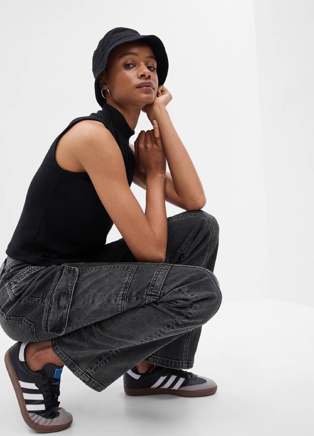 Ovs Jeans Cargo Loose Fit A Vita Alta