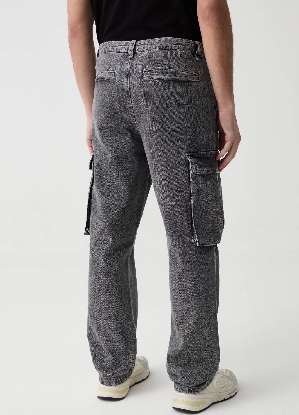Ovs Jeans Cargo Wide Leg Acid Wash