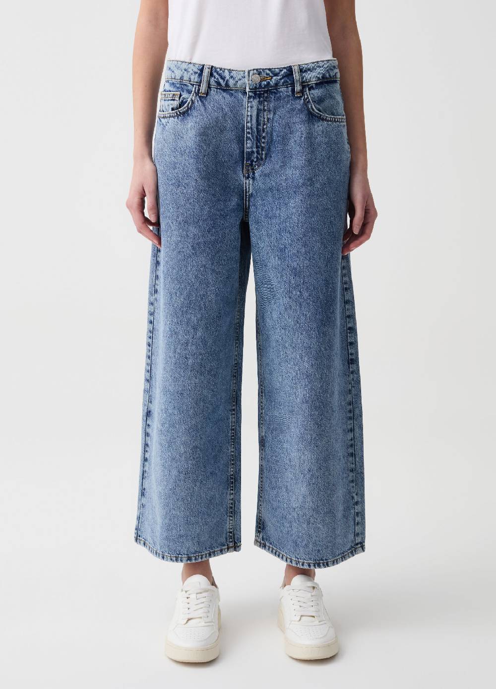 Ovs Jeans Cropped Wide Leg