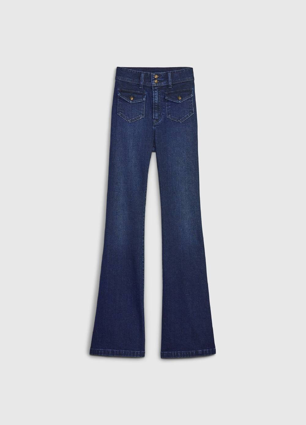 Ovs Jeans Flare Fit A Vita Alta Con Bottoni