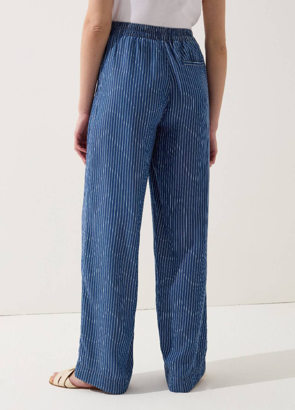 Ovs Jeans Gessato Wide Leg In Tessuto Fluido