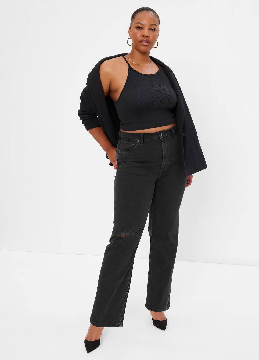 Ovs Jeans Loose Fit A Vita Alta Con Strappi