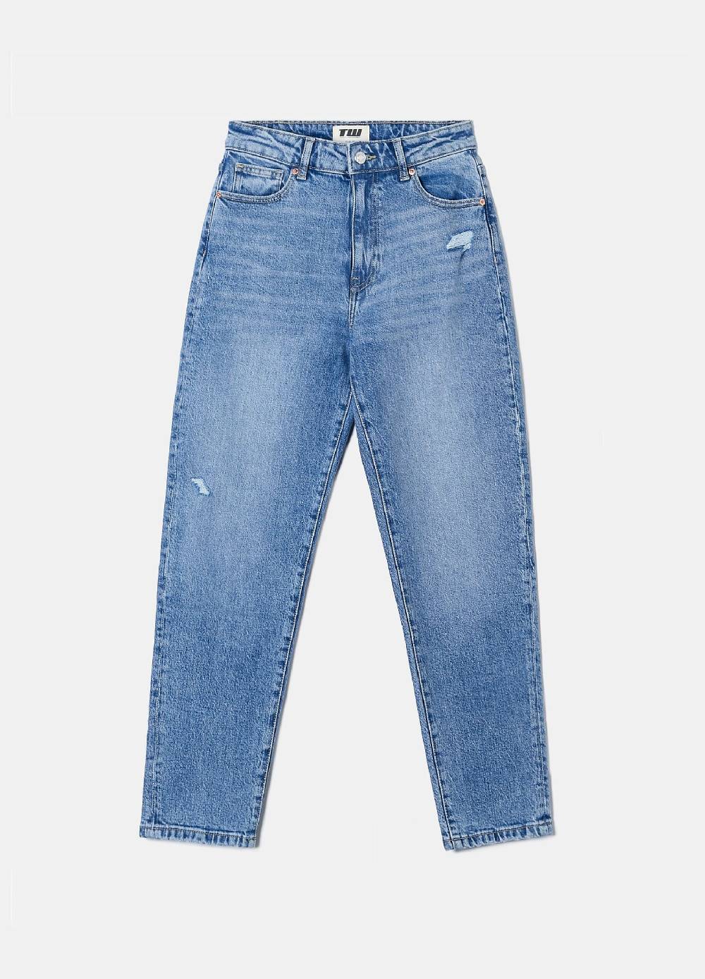 Ovs Jeans mom fit con scoloriture e abrasioni