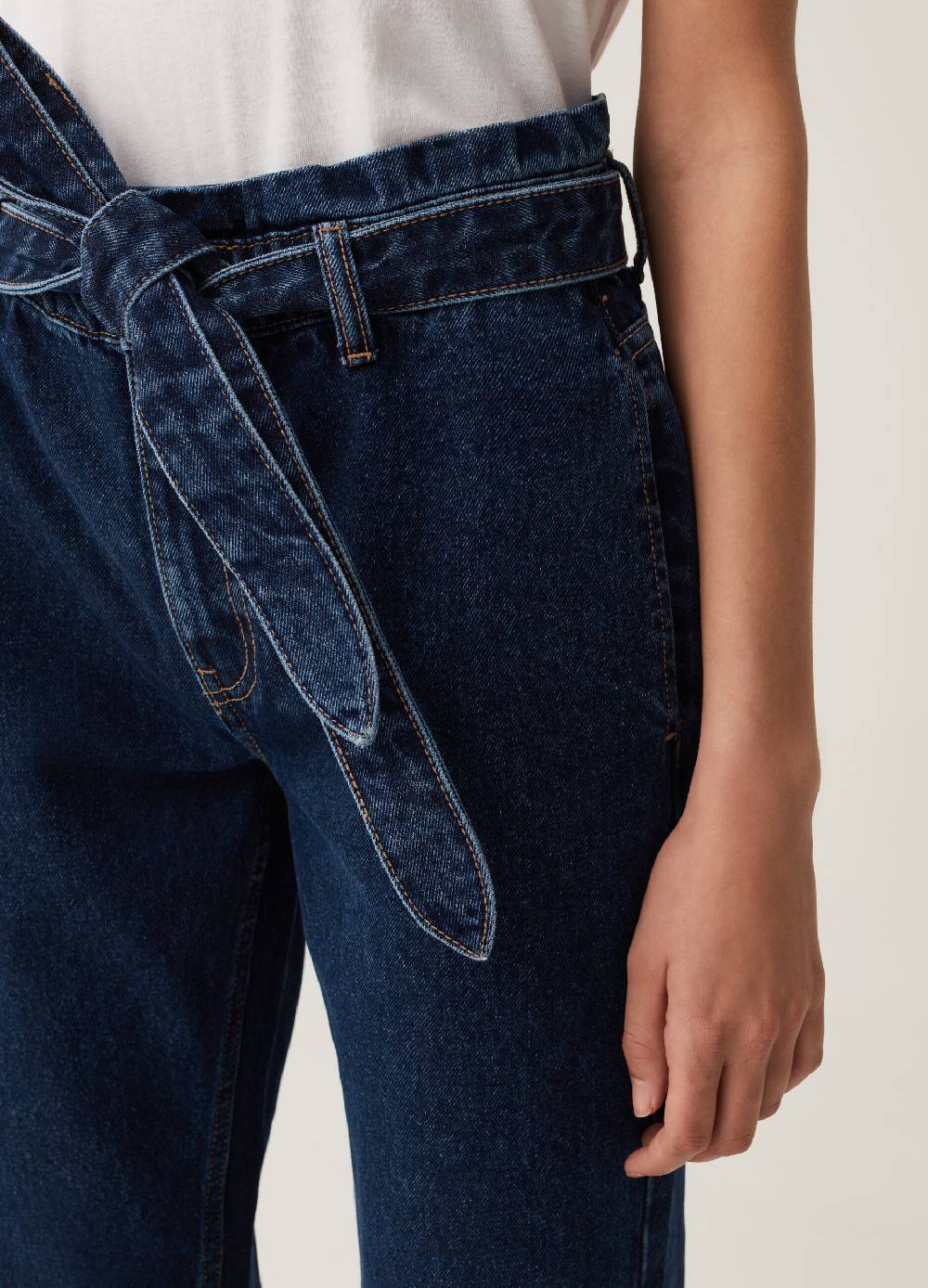 Ovs Jeans Paper Bag Con Cintura