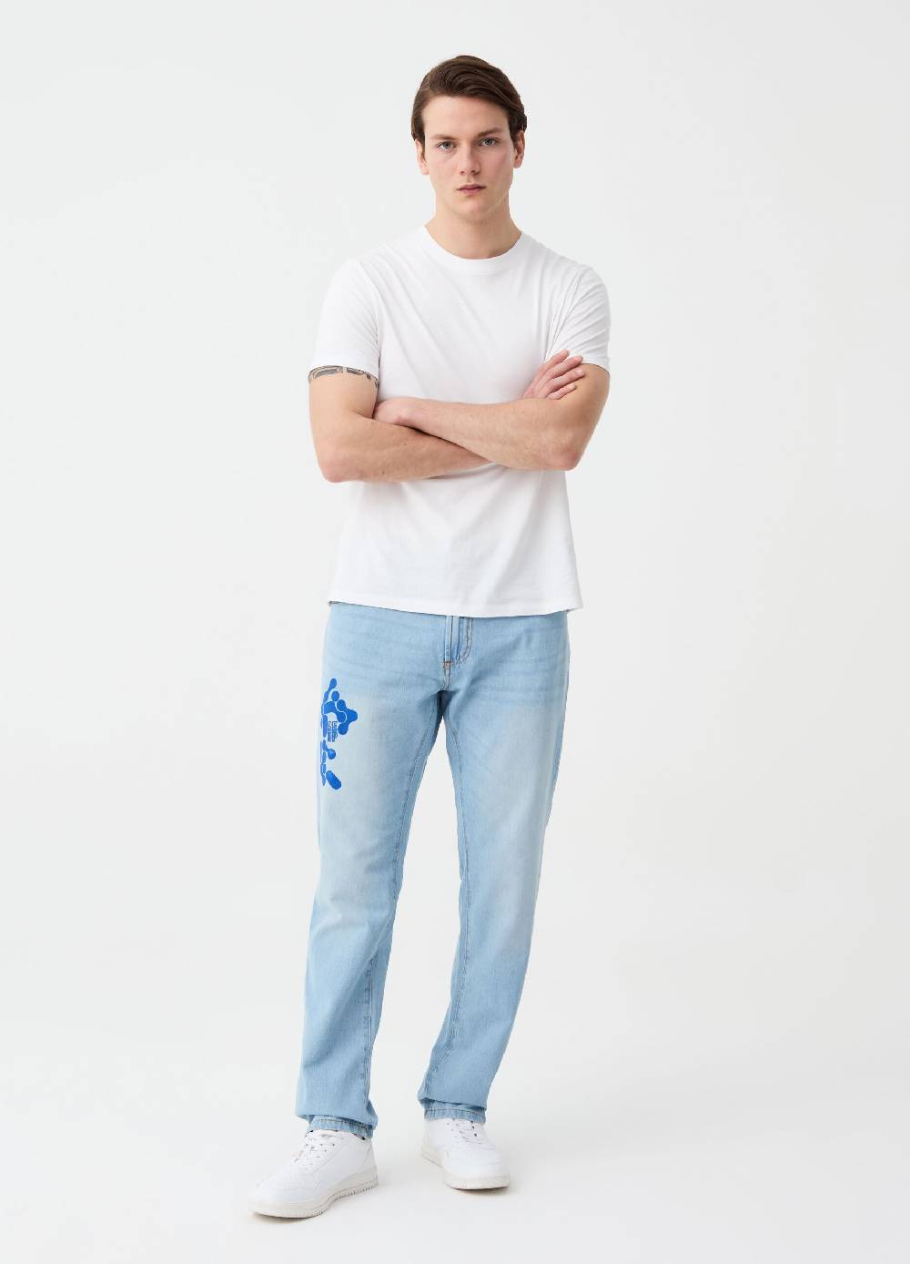 Ovs Jeans Regular Fit Con Stampa RE-UP
