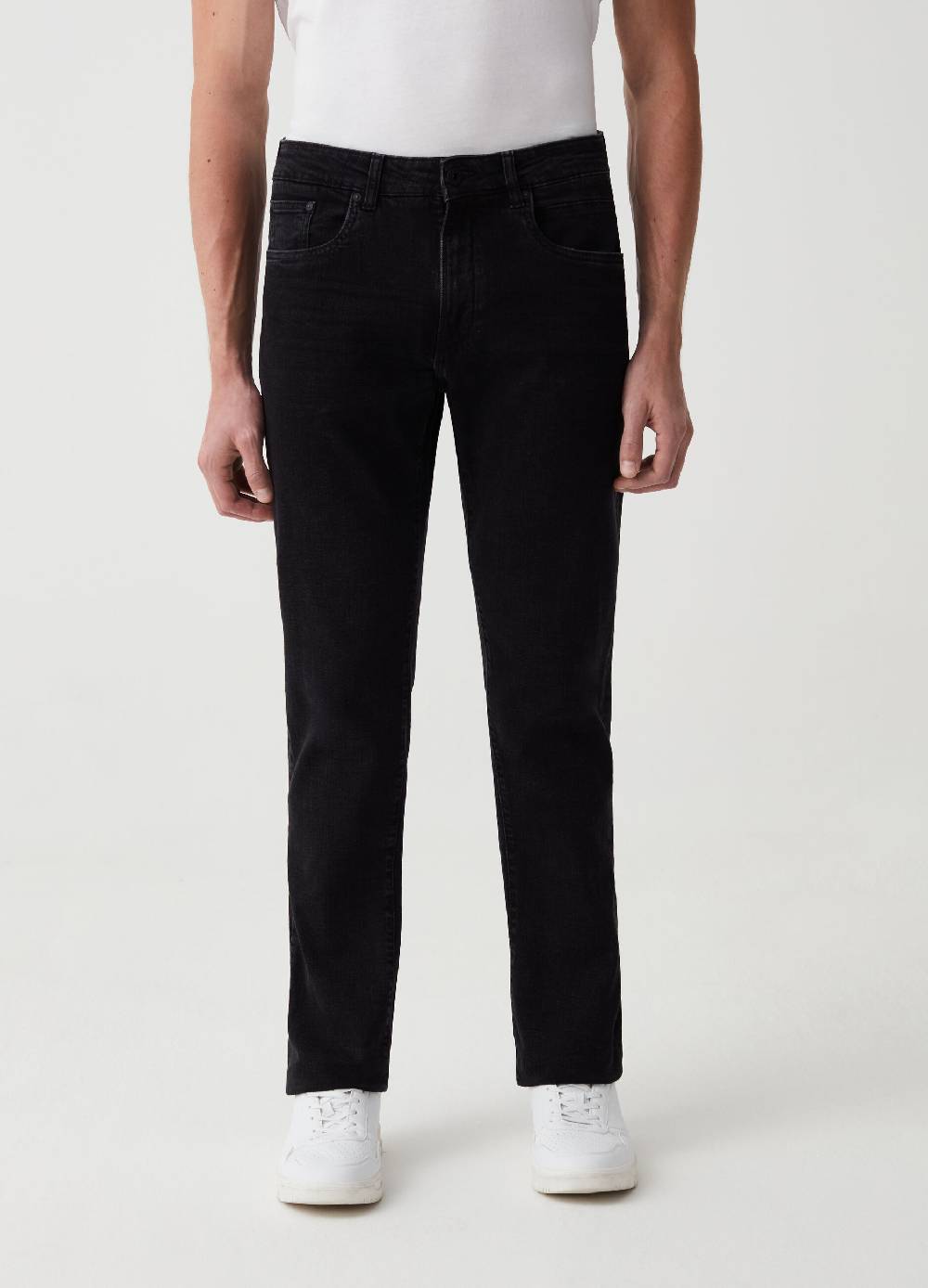 Ovs Jeans Regular Fit Con Trama Cross Hatch