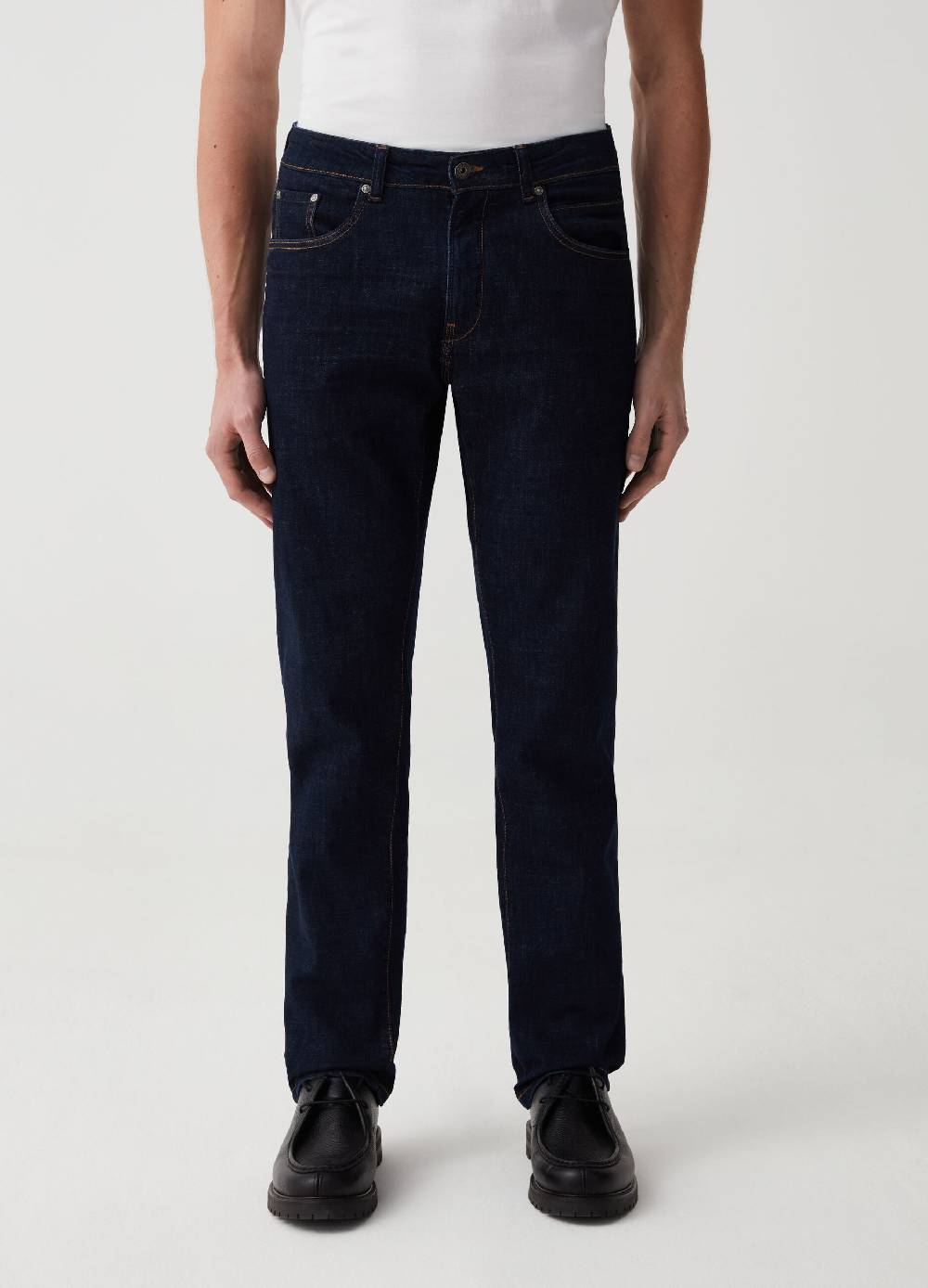 Ovs Jeans Regular Fit Con Trama Cross Hatch