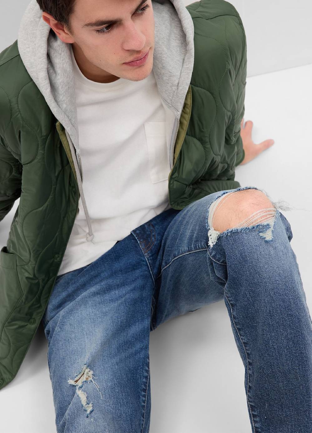 Ovs Jeans Slim Fit Con Abrasioni