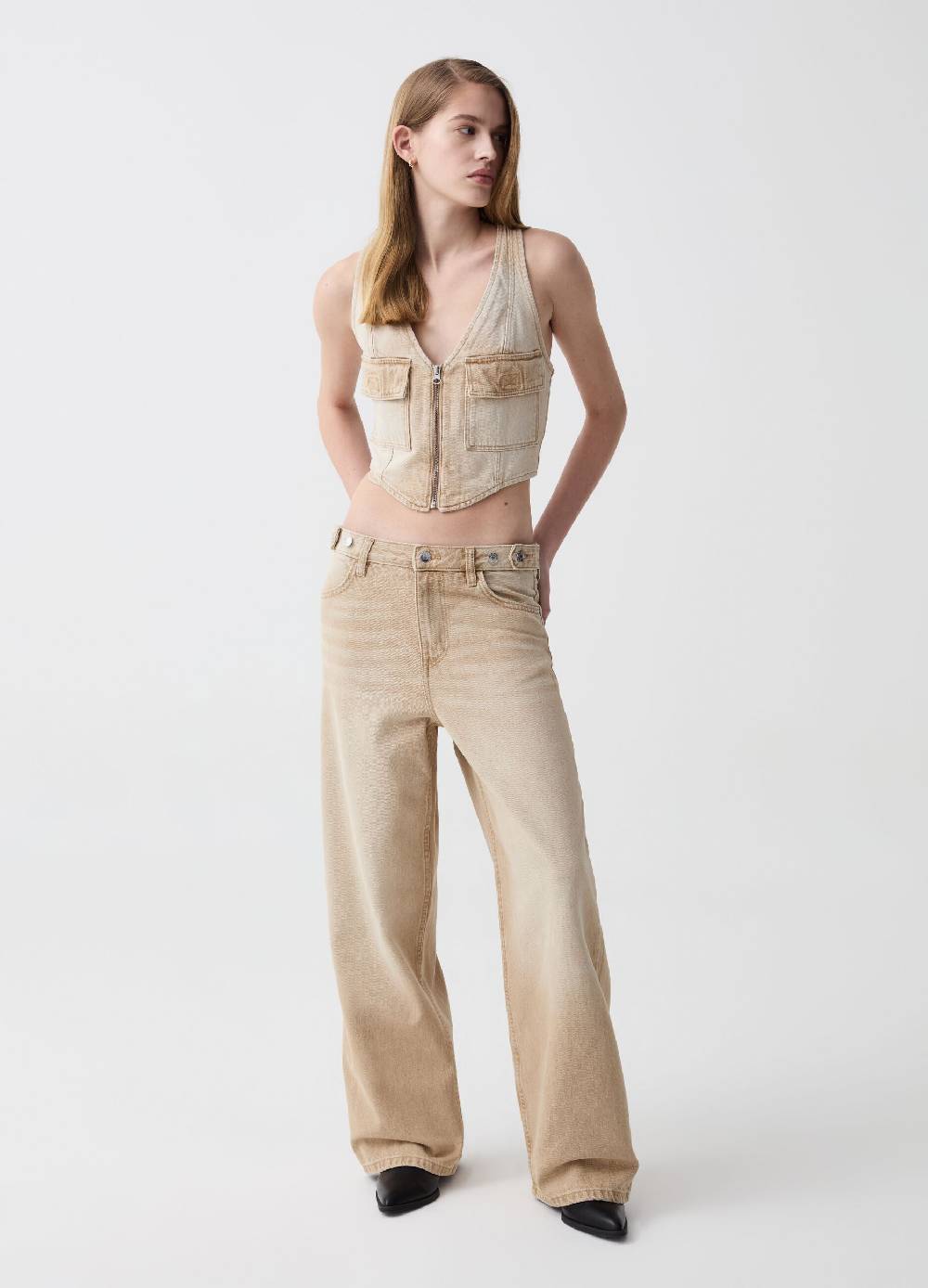 Ovs Jeans straight fit con tiranti