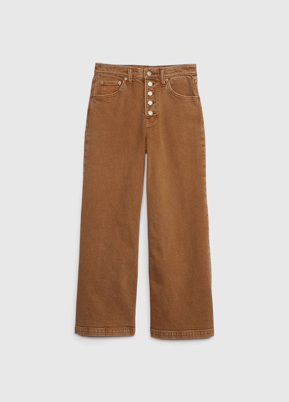 Ovs Jeans Wide Leg A Vita Alta Con Bottoni