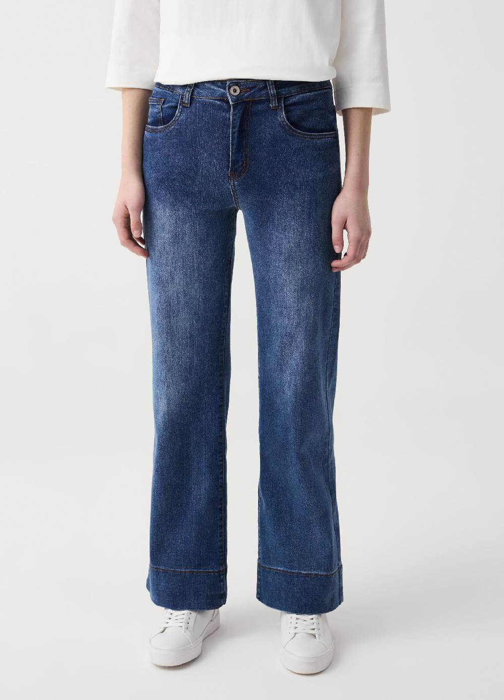 Ovs Jeans Wide Leg Con Scoloriture